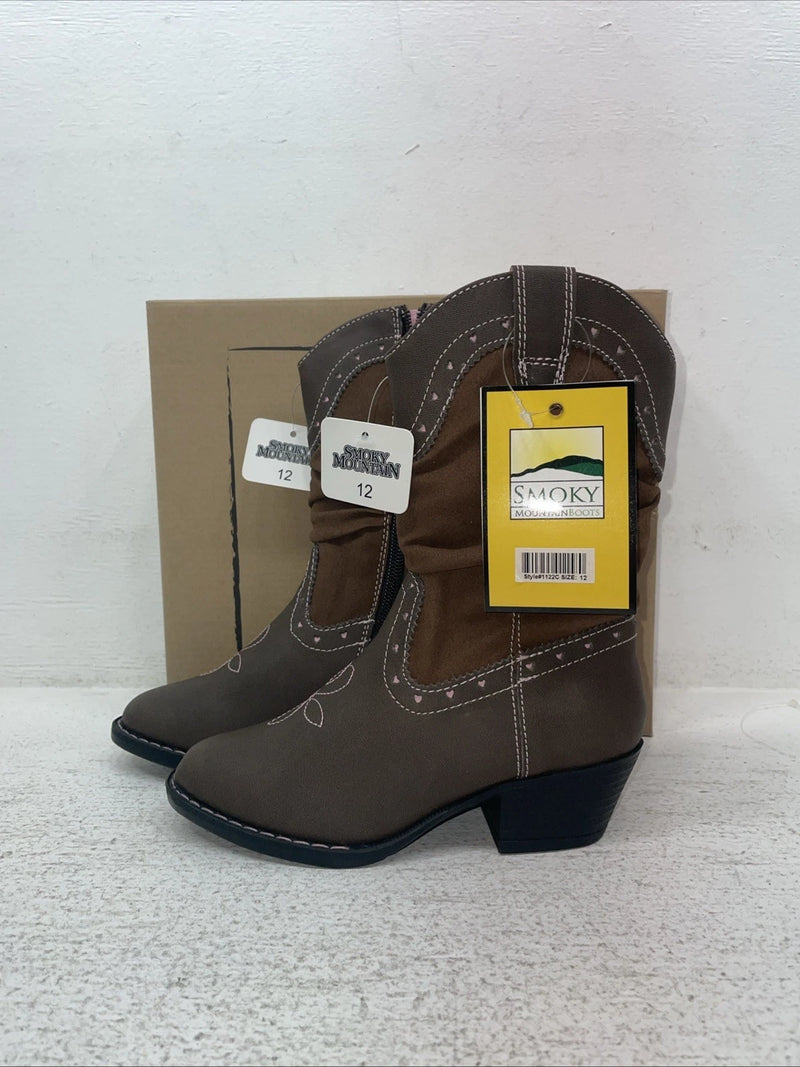 New Kids Brown Smoky Moutnain Cowboy Boots. 1122 C 12. 22-99
