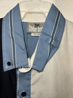 New Men’s Cowboy Threads Blue Short Sleeve Button Up Small B-42