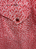 New Men’s Miller Pink Design Long Sleeve Pearl Snap 15 X 34 Medium K-66