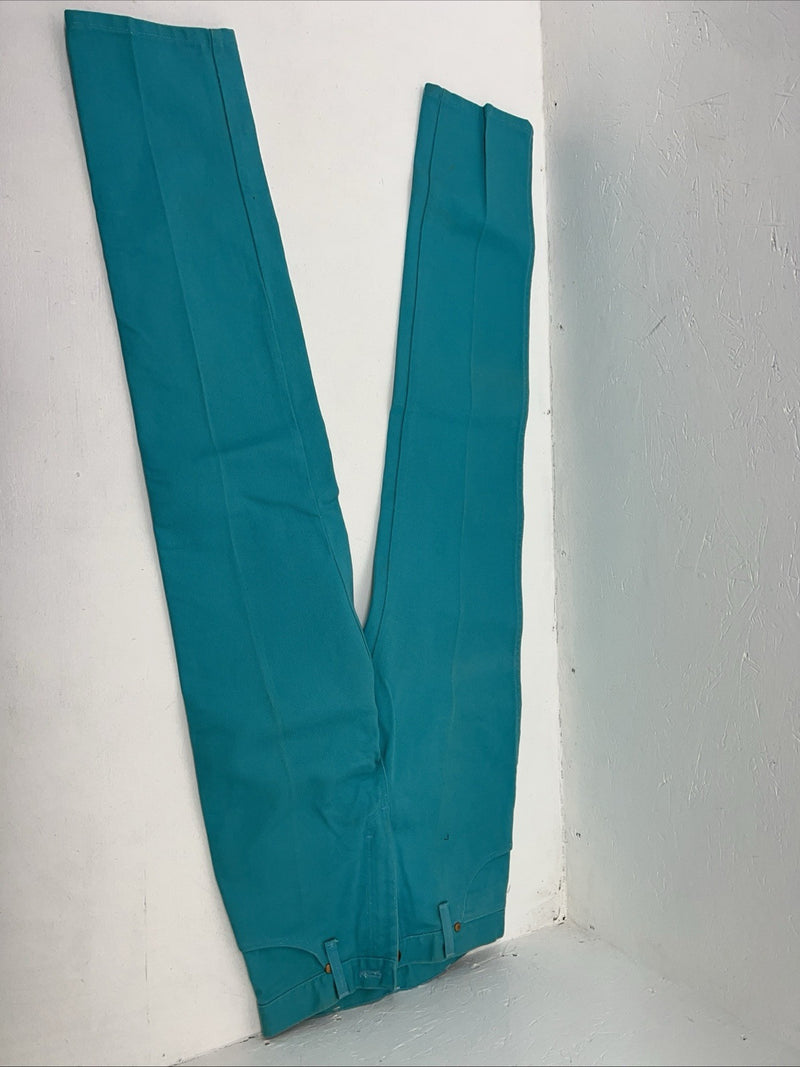 New Women Turquoise Cowboy Cut Regular Fit Denim Jeans. 5x34 O-16