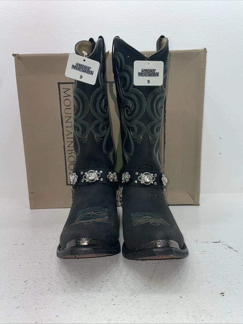 New Women’s Black Smoky Mountain Cowboy Boots. 6351 9. 15-79