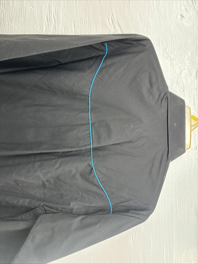 New Men’s ELY Diamond Black Purple Design Long Sleeve Pearl Snap Large V-22