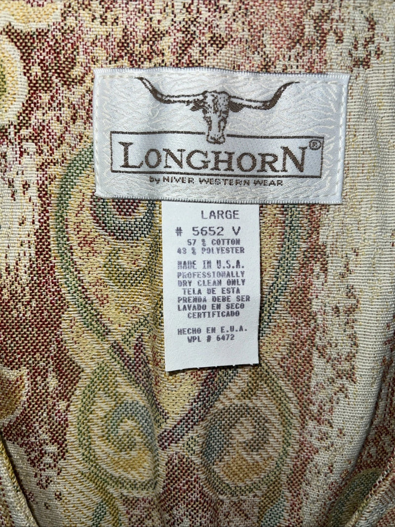 New Women’s Longhorn Multicolor Floral Vest Large #5652 WW-40
