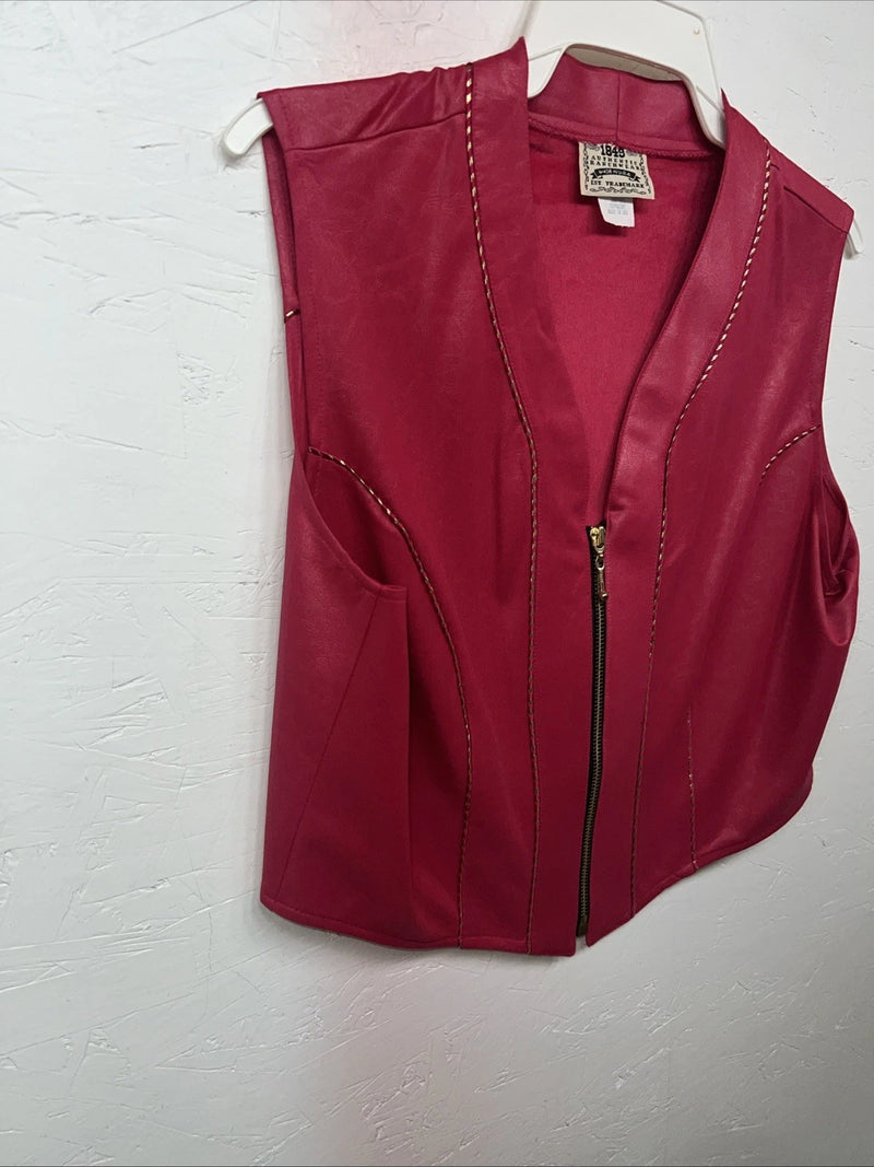 New Women’s 1849 Authentic Ranchwear Pink Western Show Vest Medium WW-73