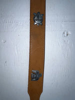 New Brown Genuine Leather Wrangler Animal Pendent 38” Belt #570111 NN-21