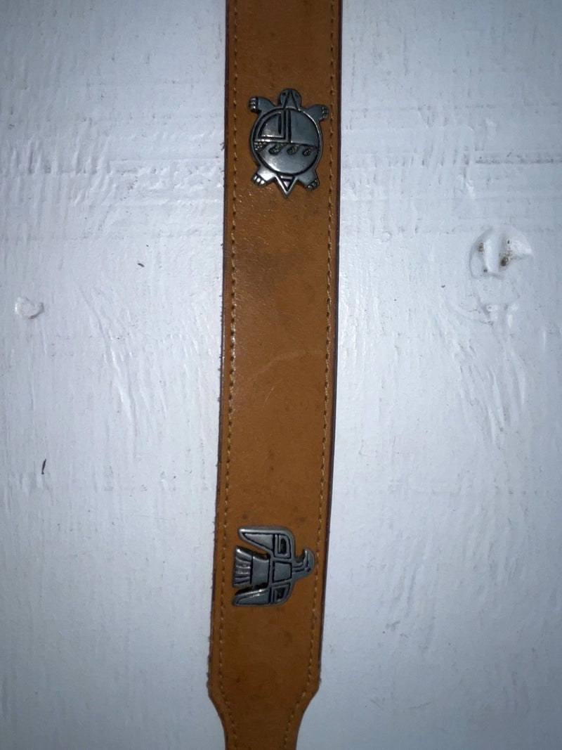 New Brown Genuine Leather Wrangler Animal Pendent 38” Belt #570111 NN-21