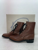 New Men’s Brown Lace Up A Jama Product Cowboy Boots. Y 5117 G 4.5 4 1/2. 2-57