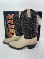 New Men’s Cream Texas Brand Cowboy Boots. M 629 7.5 7 1/2 D. 1-84