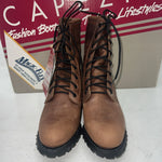 New Women’s Brown Lace Up Capezio Cowboy Boots. L549 5.5 5 1/2 M. 20-31