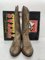 New Men’s Brown Texas Brand Cowboy Boots. 7808 9.5 9 1/2 D. 5-30