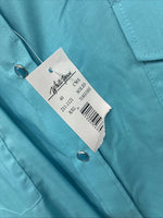 New Women’s White Horse Blue Long Sleeve Pearl Snap 2XL GG-37