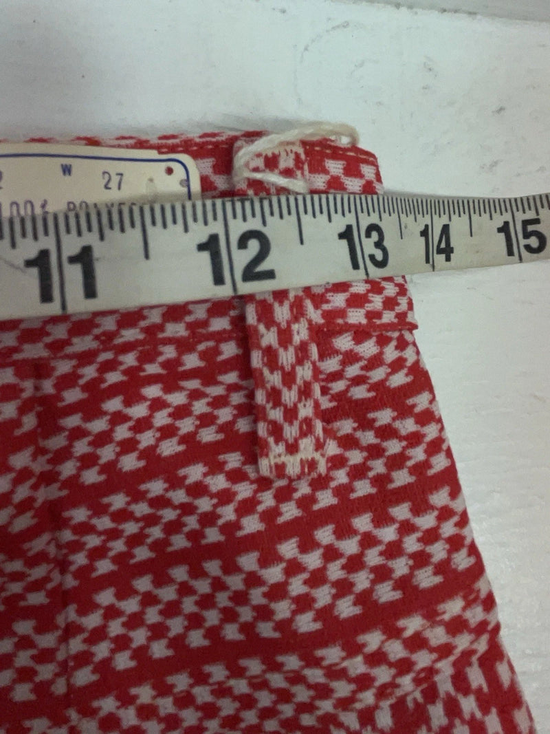 New But Age Red Checkered Panhandle Slim Polyester Pants #8042 VV-70
