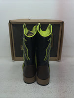 New Youth Brown DBL Barrel Cowboy Boots. 4475802 5. 2-99