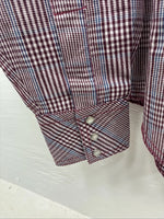 New Teens Champion Western Red Design Long Sleeve Pearl Snap Size 16 CC-105