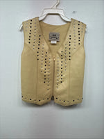 New Kids 1848 RanchWear Yellow Gem Zip Up Vest Sleeveless Size XS TT-110