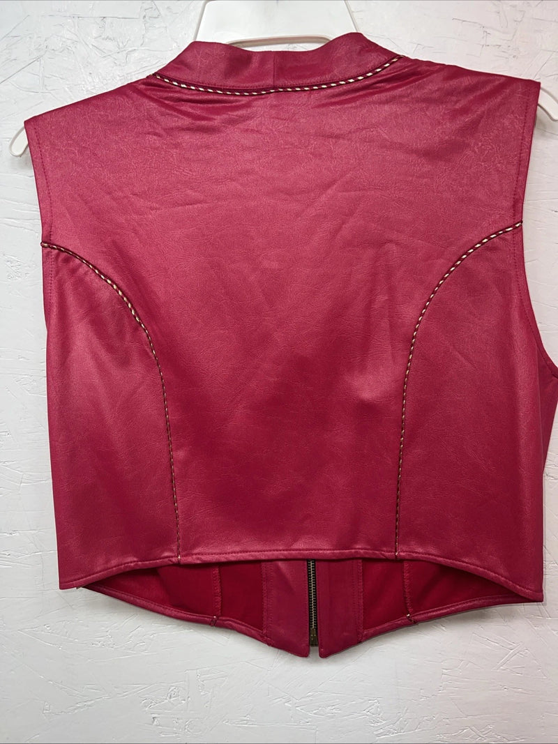 New Women’s 1849 Authentic Ranchwear Pink Western Show Vest Medium WW-73