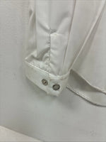 New Women’s H Bar C White Design Long Sleeve Pearl Snap Size 12 KK-108