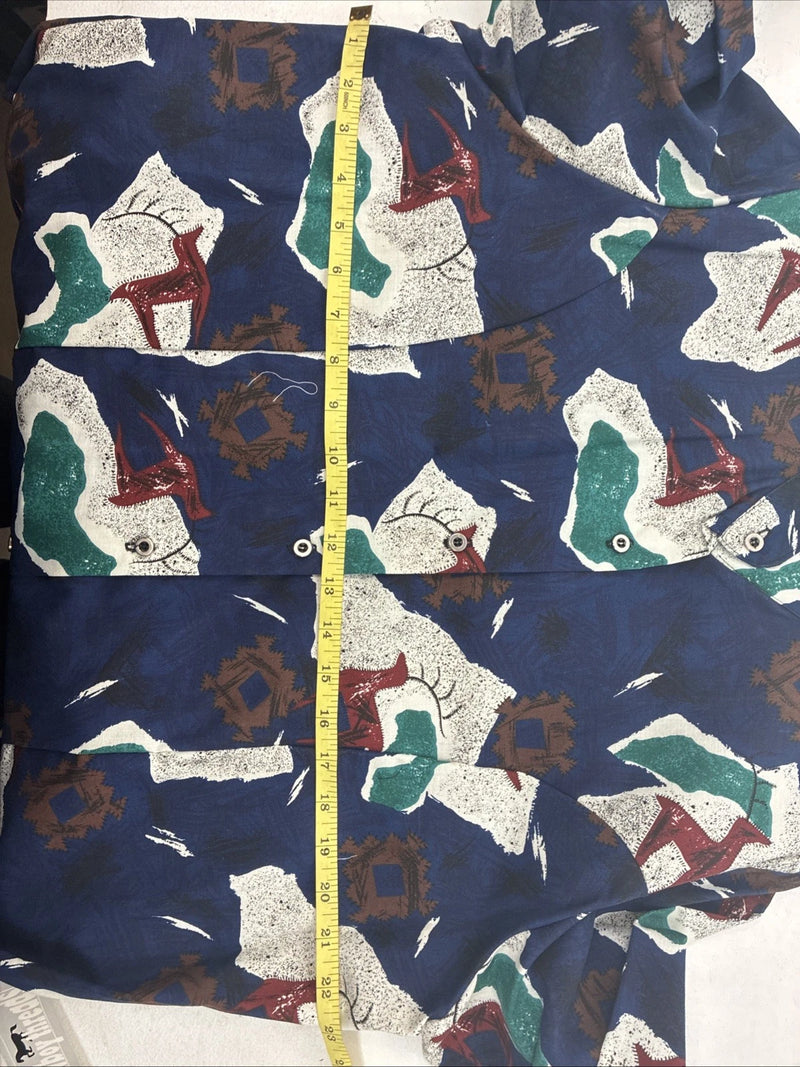 New Women’s Cowboy Threads Blue Design Long Sleeve Button Up Medium KK-23
