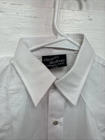 New Boys Champion Western White Long Sleeve Pearl Snap Size 16 AA-54