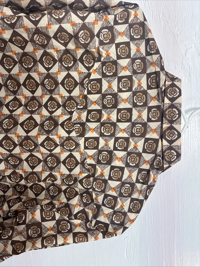 New Men’s Denver Westerns Brown Long Sleeve Pearl Snap 15.5 X 34 Medium K-83