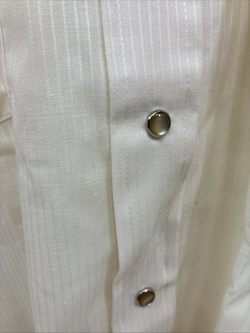 New Men’s Panhandle Yellow Long Sleeve Pearl Snap 15 Medium F-69