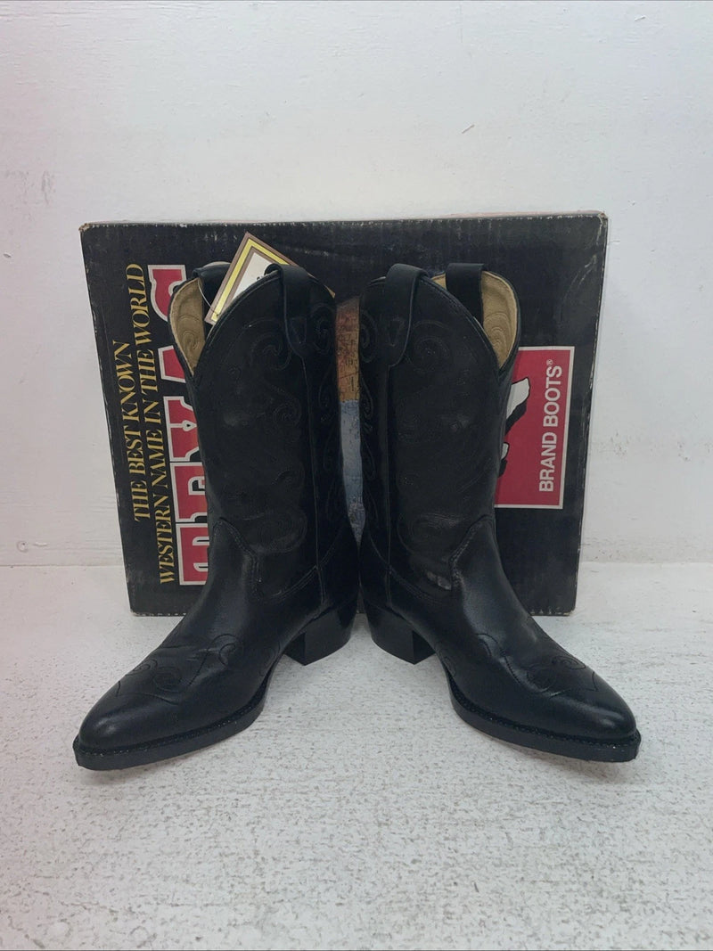 New Kids Black Texas Brand Cowboy Boots. 2000 13 D. 23-39
