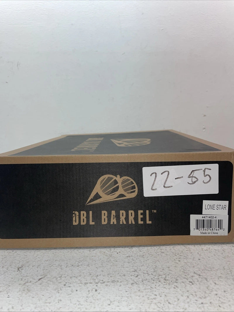 New Youth Brown DBL Barrel Cowboy Boots. 4471402 4. 22-55