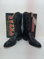 New Men’s Black Texas Brand Cowboy Boots. M 610 10 D. 7-116