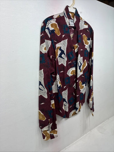 New Women’s Cowboy Threads Multicolor Design Long Sleeve Button Up Small MM-69