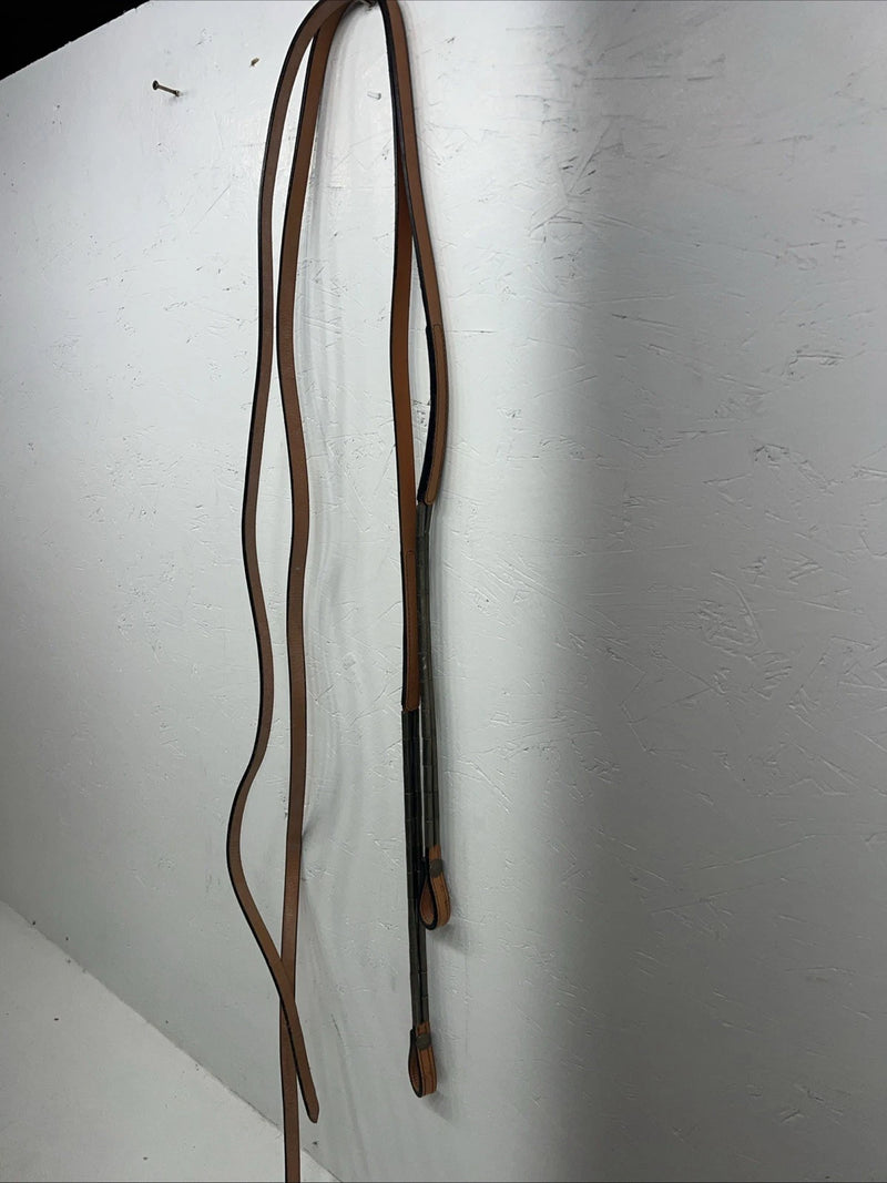 New Genuine Leather Split Reins With Metal Accents Y-5
