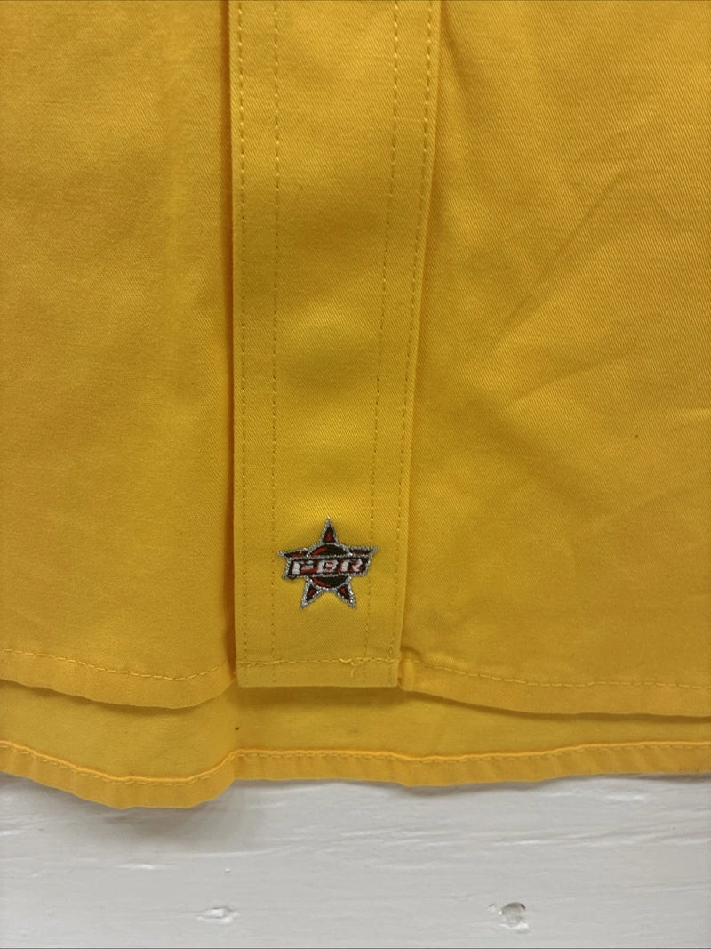 New Men’s PBR Wrangler Yellow Blue Long Sleeve Button Up 2XL T-28