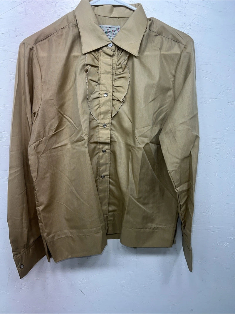 New Women’s Rockmount Ranchwear Tab Long Sleeve Button Up Shirt S 3B-81