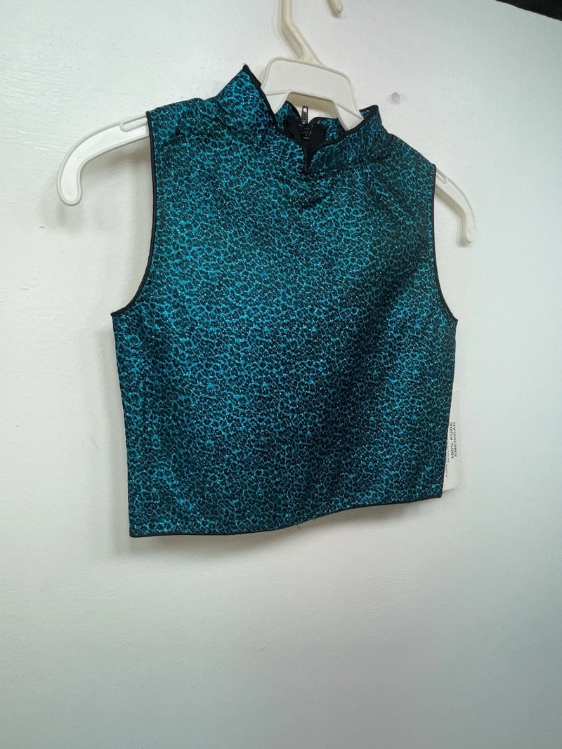 New Women’s Blue 1849 Authentic Ranchwear Cut Off Zip Up Vest XS #77872 3B-71