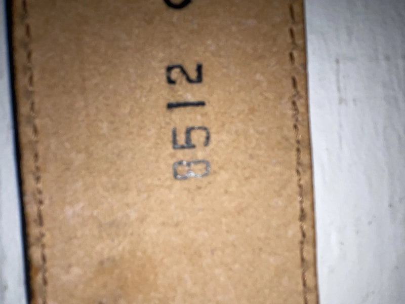 New Brown Genuine Leather Circle Y Stitched Stripes 34” Belt #8512 JJ-9