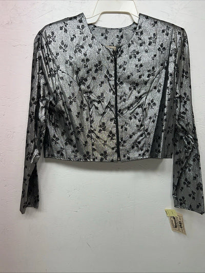 New Women’s 1849 Authentic Ranchwear Silver Short Show Jacket XL WW-23