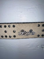 New Zebra Print Genuine Leather Nocona Bling M Belt #N1330999 Z-130
