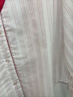 New Women’s Deborah Haman Pink Design Long Sleeve Pearl Snap Medium LL-44