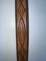 New Brown Genuine Leather Wrangler Tooled 34” Belt #5080/17 Z-39