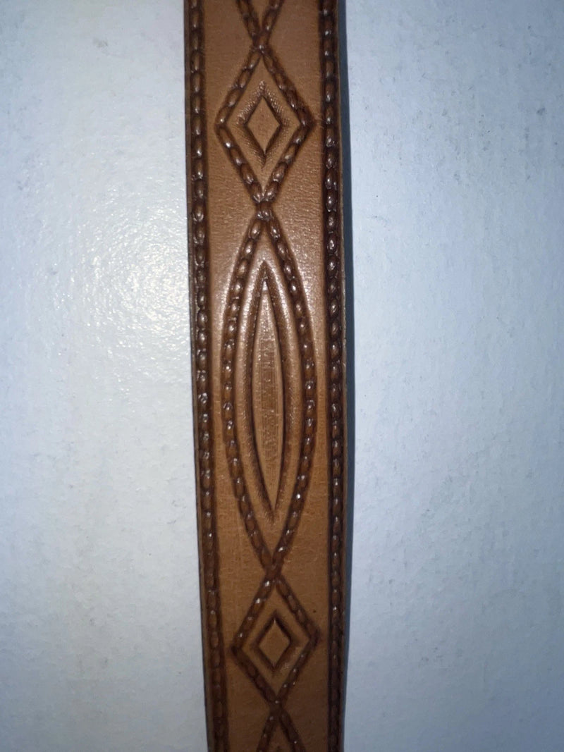 New Brown Genuine Leather Wrangler Tooled 34” Belt #5080/17 Z-39