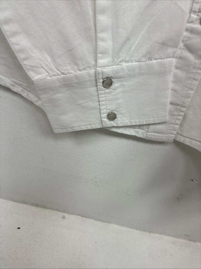 New Women’s Cumberland White Gem Long Sleeve Pearl Snap Size 1X KK-83