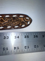 New Brown Genuine Leather Weaved And Tooled 30” Belt #203 JJ-94