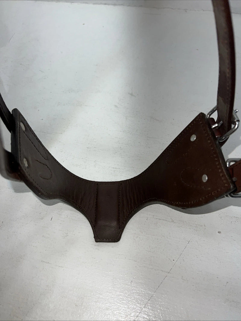 New Tough 1 Brown Leather Comfort Cribbing Collar #52-2500L W-54