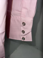New Men’s Pink HbarC Ranchwear Pearl Snap Long Sleeve Shirt. 16x33 L P-50