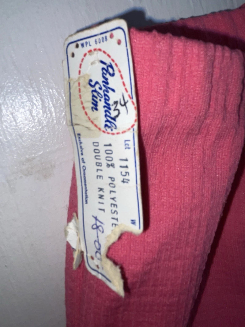 New Vintage Pink Panhandle Slim Polyester Pants #1154 ZZ-1