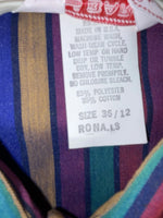 New Women’s Color Striped H Bar C Long Sleeve Button Up Shirt #20119 3B-38