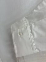 New Formal Matt White Long Sleeve Button Up English Shirt XL TT-41