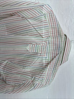 New Women’s Rock mount White Stripe Long Sleeve Pearl Snap Small AA-52