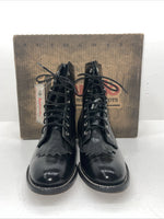 New Women’s Black Lace Up Laredo Cowboy Boots. 28 120 7.5 7 1/2 M. 17-106