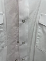 New Men’s White Horse White Long Sleeve Pearl Snap 3XL E-19