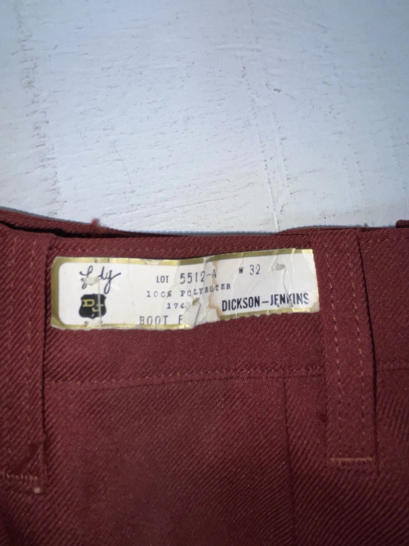 New Vintage Red Dickson Jenkins Polyester Pants #5512A OO-33